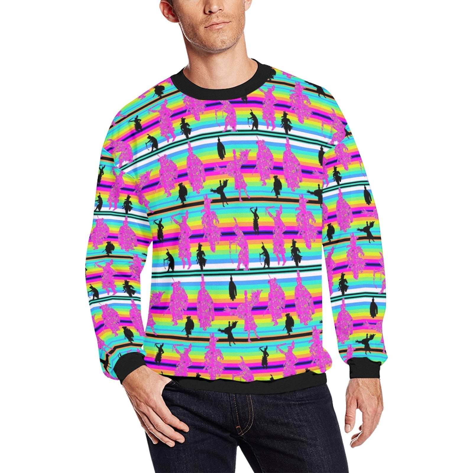 Dancers Sunset Contest All Over Print Crewneck Sweatshirt for Men (Model H18) shirt e-joyer 