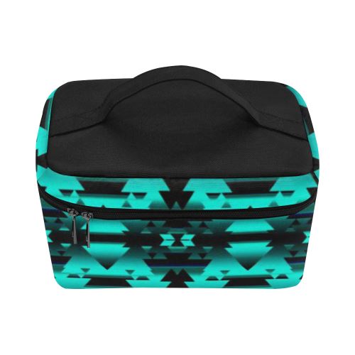 Dark-Deep Lake-Winter-Camp Cosmetic Bag/Large (Model 1658) Cosmetic Bag e-joyer 