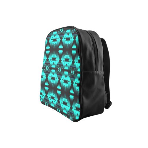 Dark-Deep Lake-Winter-Camp School Backpack (Model 1601)(Small) School Backpacks/Small (1601) e-joyer 