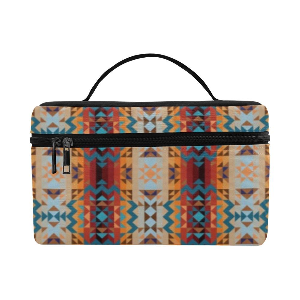 Dark Sandway Cosmetic Bag/Large (Model 1658) Cosmetic Bag e-joyer 