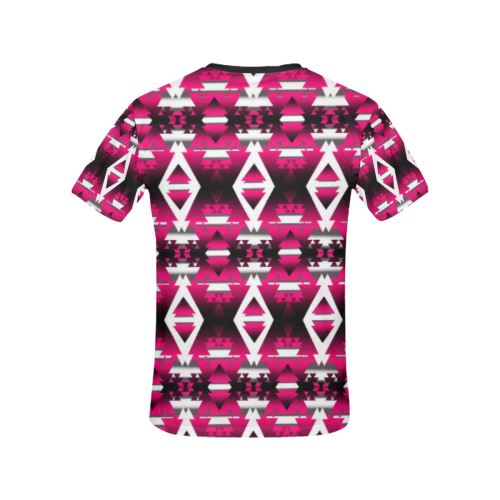 Dark Sunset Winter Camp All Over Print T-shirt for Women/Large Size (USA Size) (Model T40) All Over Print T-Shirt for Women/Large (T40) e-joyer 