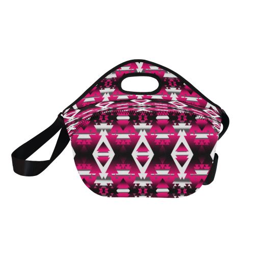 Dark Sunset Winter Camp Neoprene Lunch Bag/Large (Model 1669) Neoprene Lunch Bag/Large (1669) e-joyer 