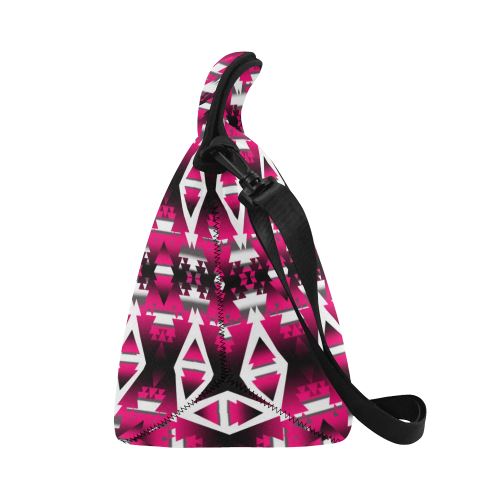 Dark Sunset Winter Camp Neoprene Lunch Bag/Large (Model 1669) Neoprene Lunch Bag/Large (1669) e-joyer 