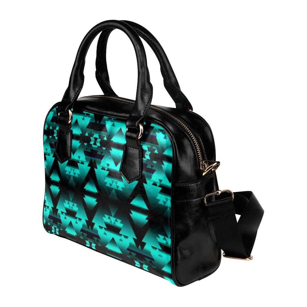 Dark-Teal-Winter-Camp Shoulder Handbag (Model 1634) Shoulder Handbags (1634) e-joyer 