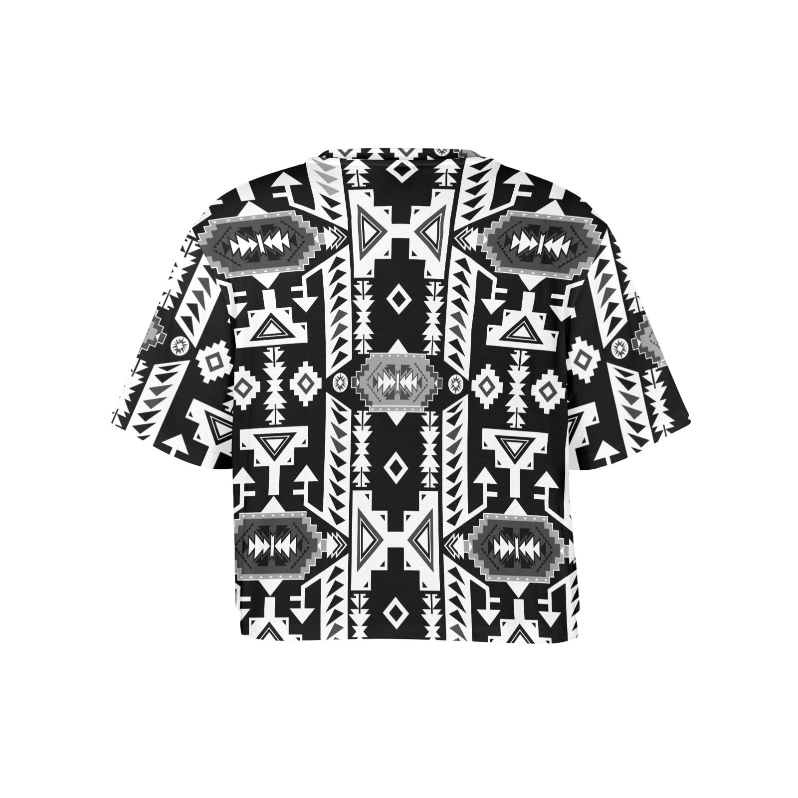 Chiefs Mountain Black and White Women's Cropped T-shirt