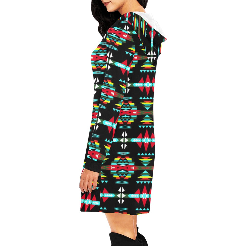 River Trail Sunset Hoodie Dress