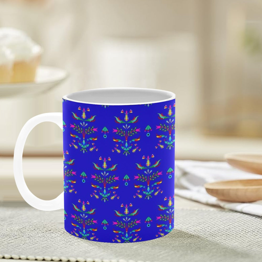 Dakota Damask Blue White Mug(11OZ)