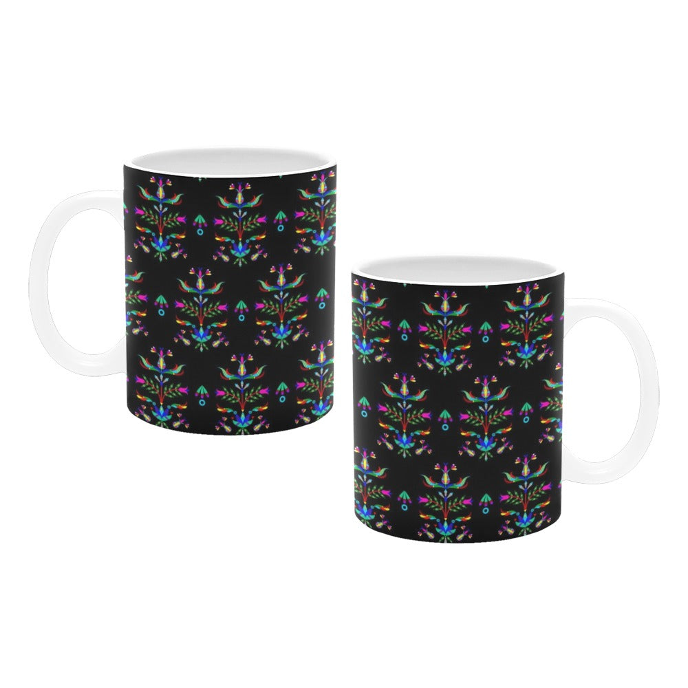 Dakota Damask Black White Mug(11OZ)