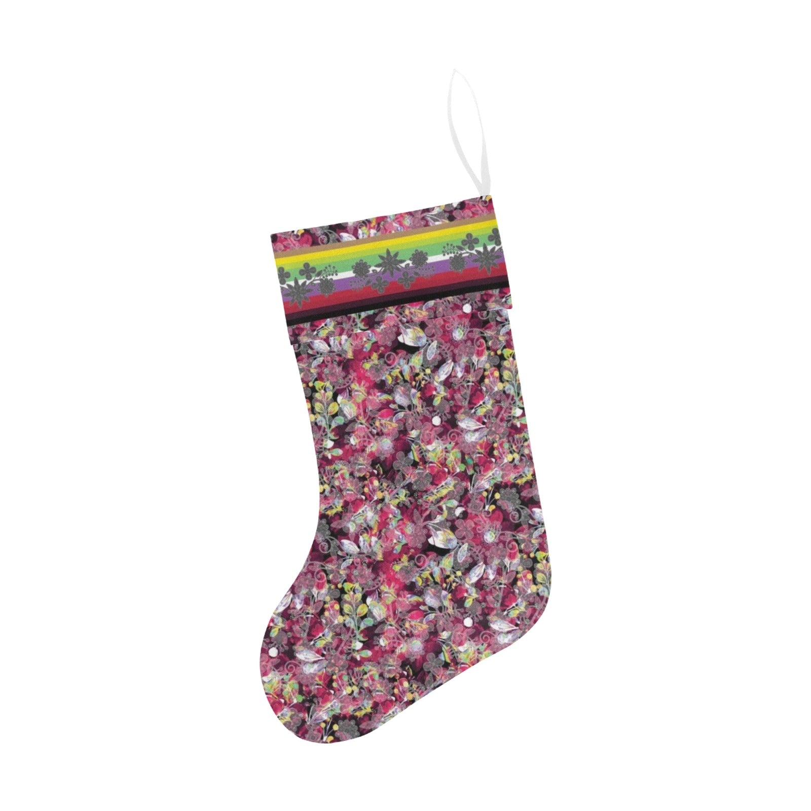 Culture in Nature Maroon Christmas Stocking