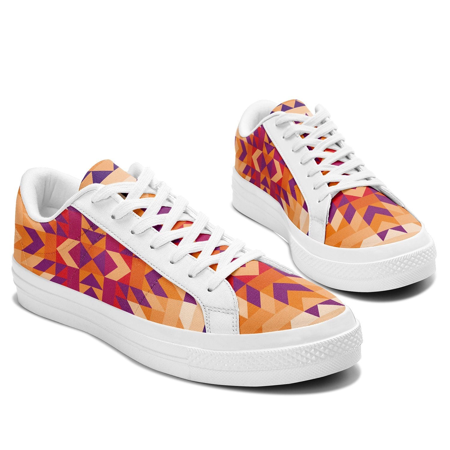 Desert Geo Aapisi Low Top Canvas Shoes White Sole aapisi Herman 