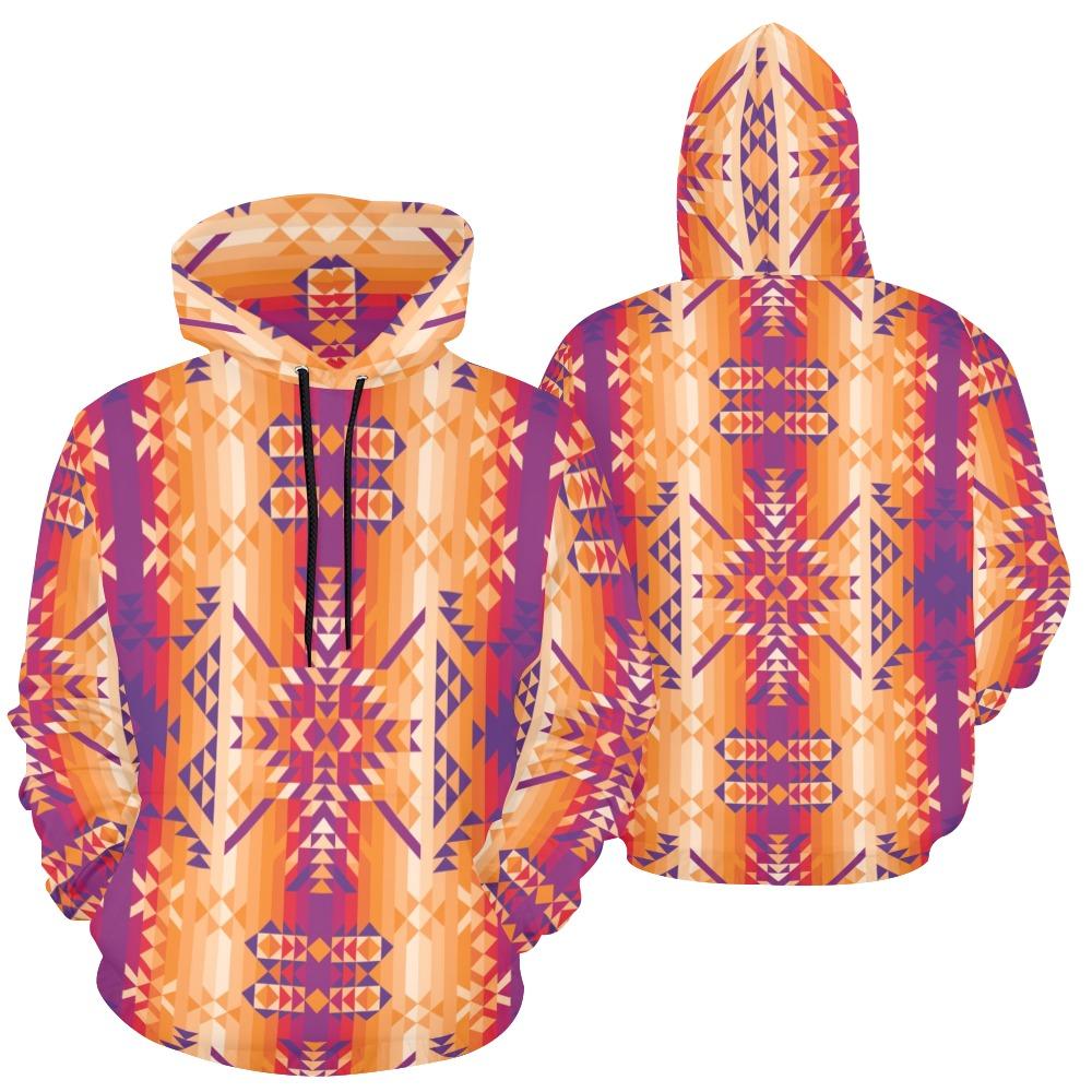 Desert Geo All Over Print Hoodie for Women (USA Size) (Model H13) All Over Print Hoodie for Women (H13) e-joyer 