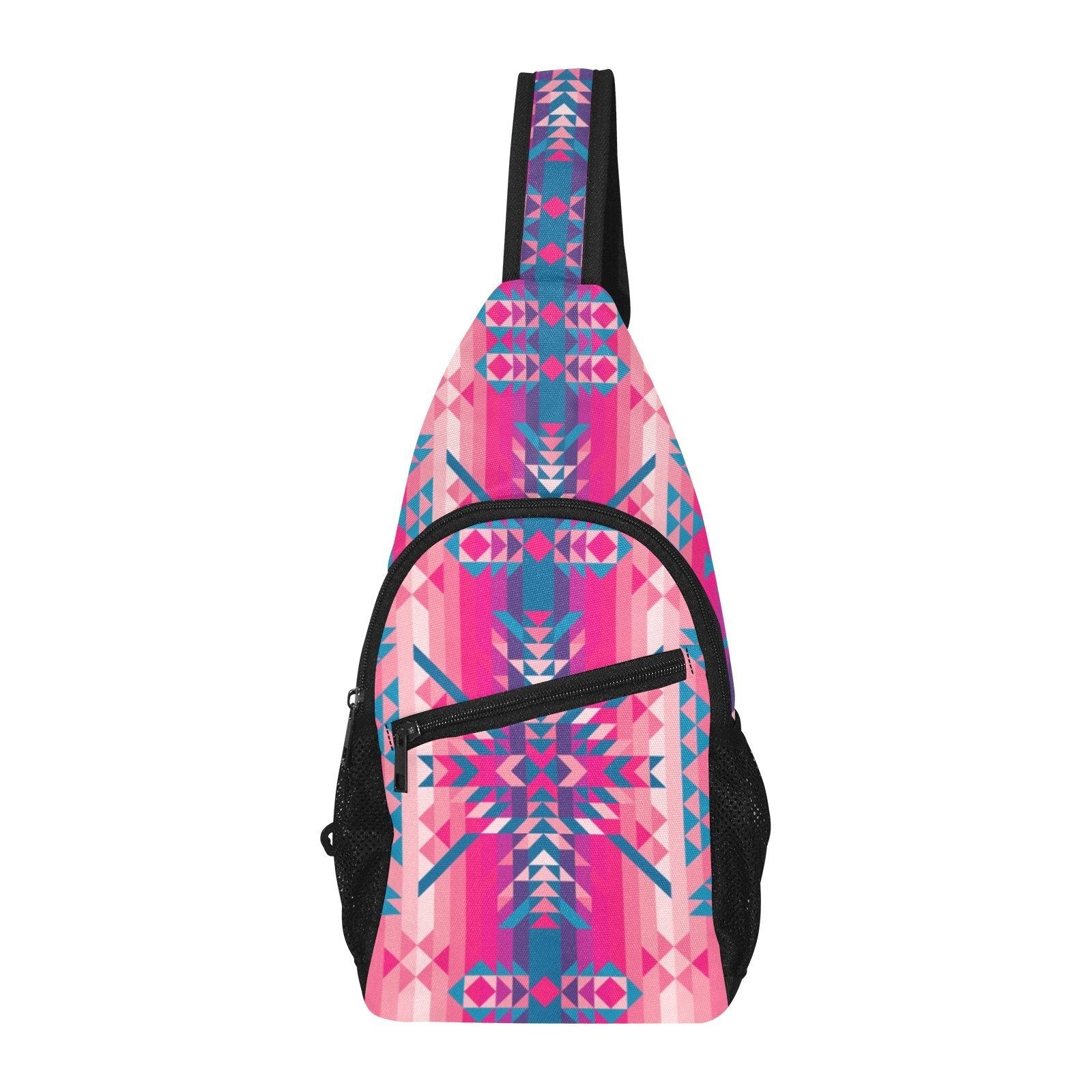 Desert Geo Blue All Over Print Chest Bag (Model 1719) All Over Print Chest Bag (1719) e-joyer 