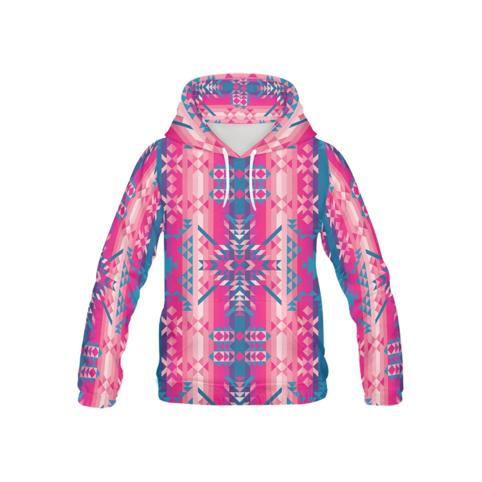 Desert Geo Blue All Over Print Hoodie for Kid (USA Size) (Model H13) All Over Print Hoodie for Kid (H13) e-joyer 