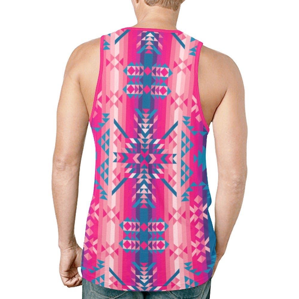 Desert Geo Blue New All Over Print Tank Top for Men (Model T46) New All Over Print Tank Top for Men (T46) e-joyer 