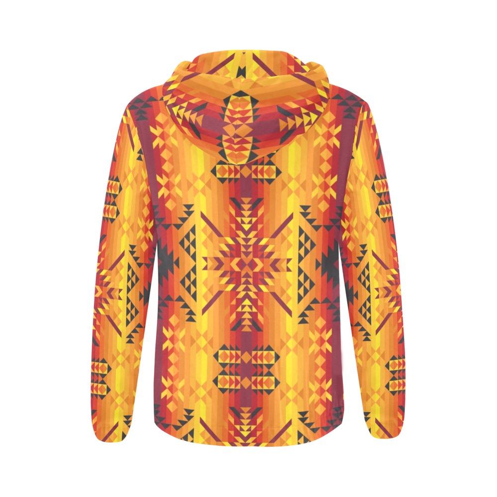 Desert Geo Yellow Red All Over Print Full Zip Hoodie for Women (Model H14) All Over Print Full Zip Hoodie for Women (H14) e-joyer 