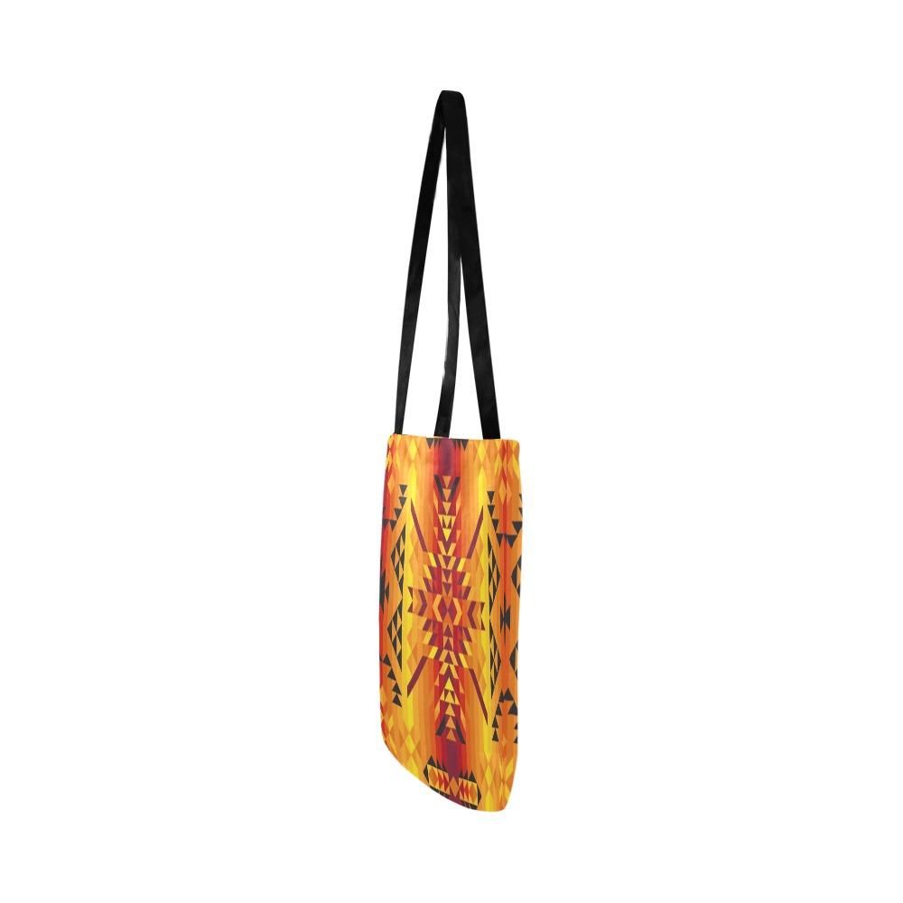 Desert Geo Yellow Red Reusable Shopping Bag Model 1660 (Two sides) Shopping Tote Bag (1660) e-joyer 