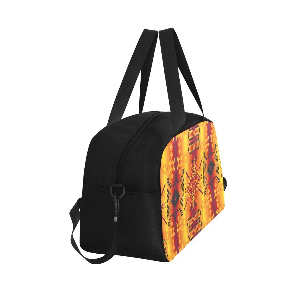 Desert Geo Yellow Red Weekend Travel Bag (Model 1671) bag e-joyer 