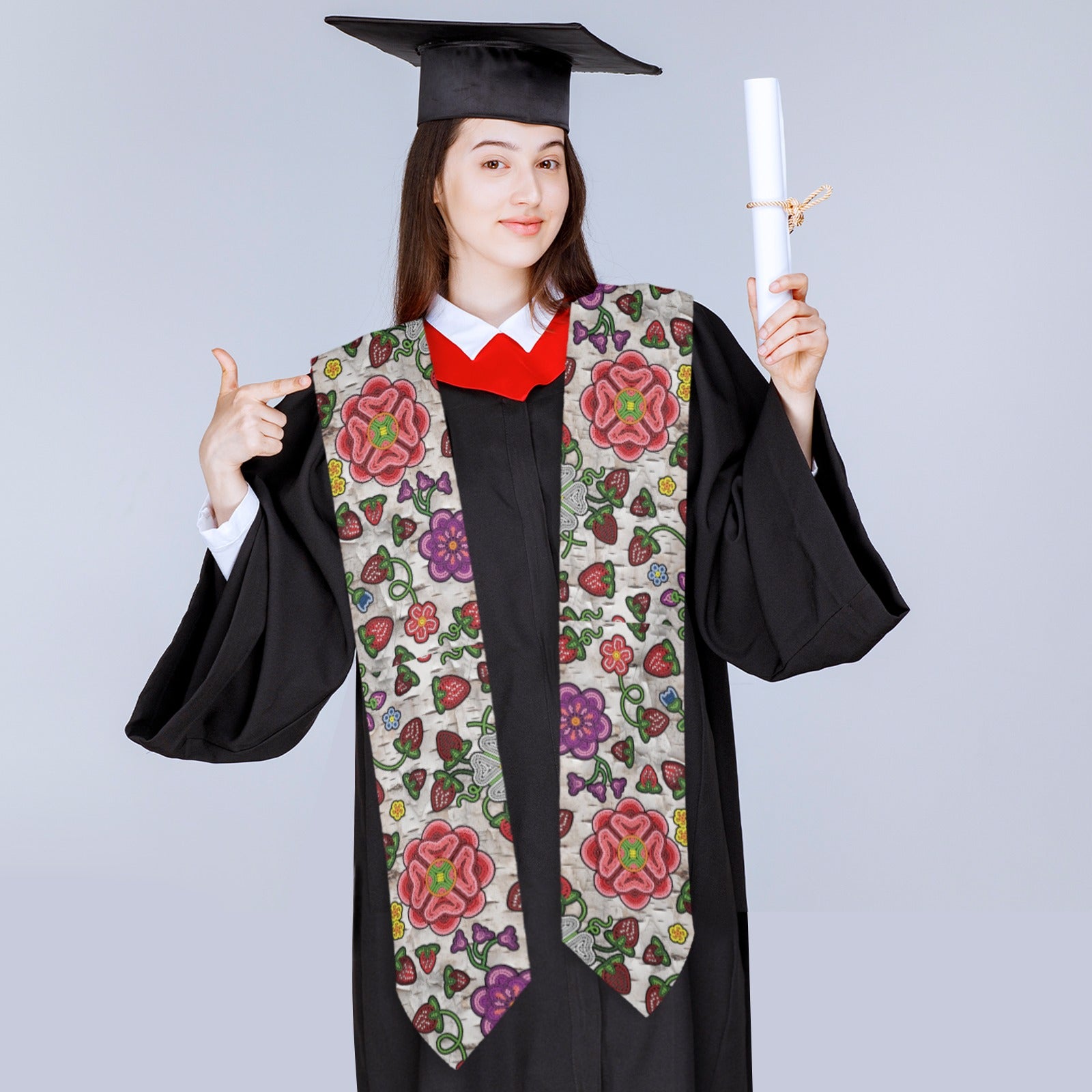 Berry Pop Br Bark Graduation Stole