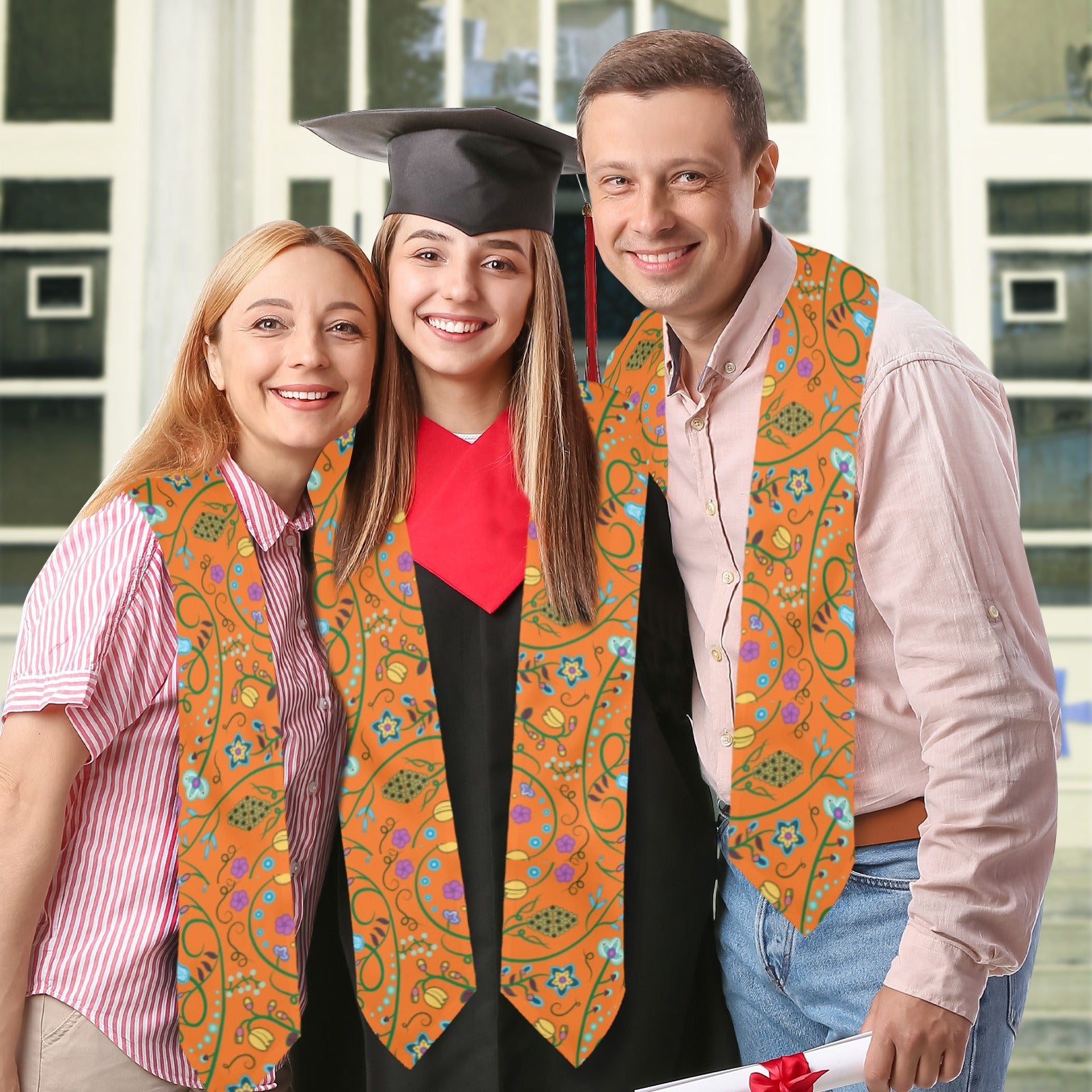 Fresh Fleur Carrot Graduation Stole