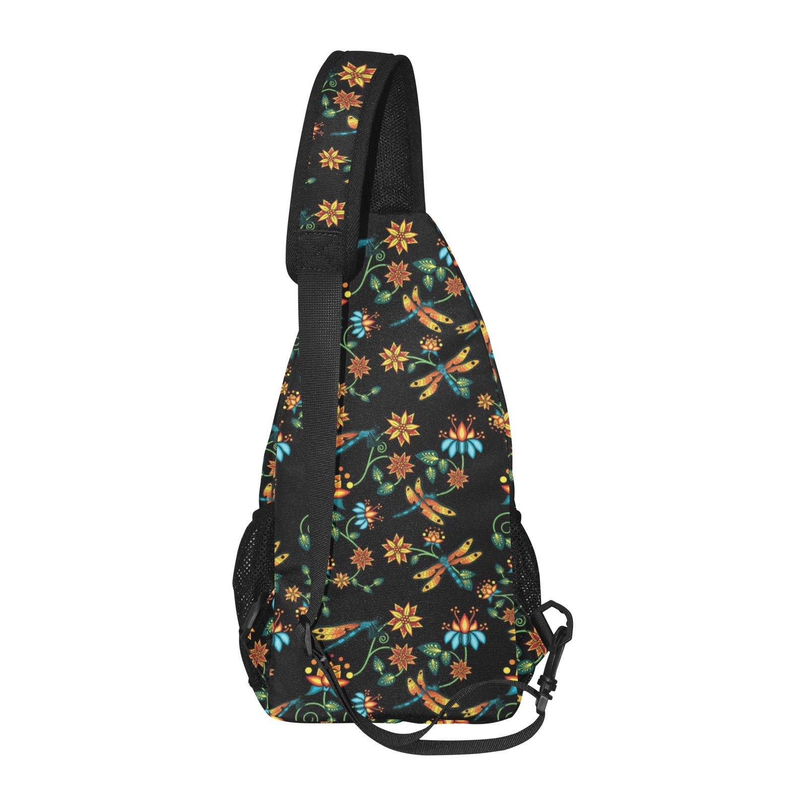 Dragon Lily Noir All Over Print Chest Bag (Model 1719) All Over Print Chest Bag (1719) e-joyer 