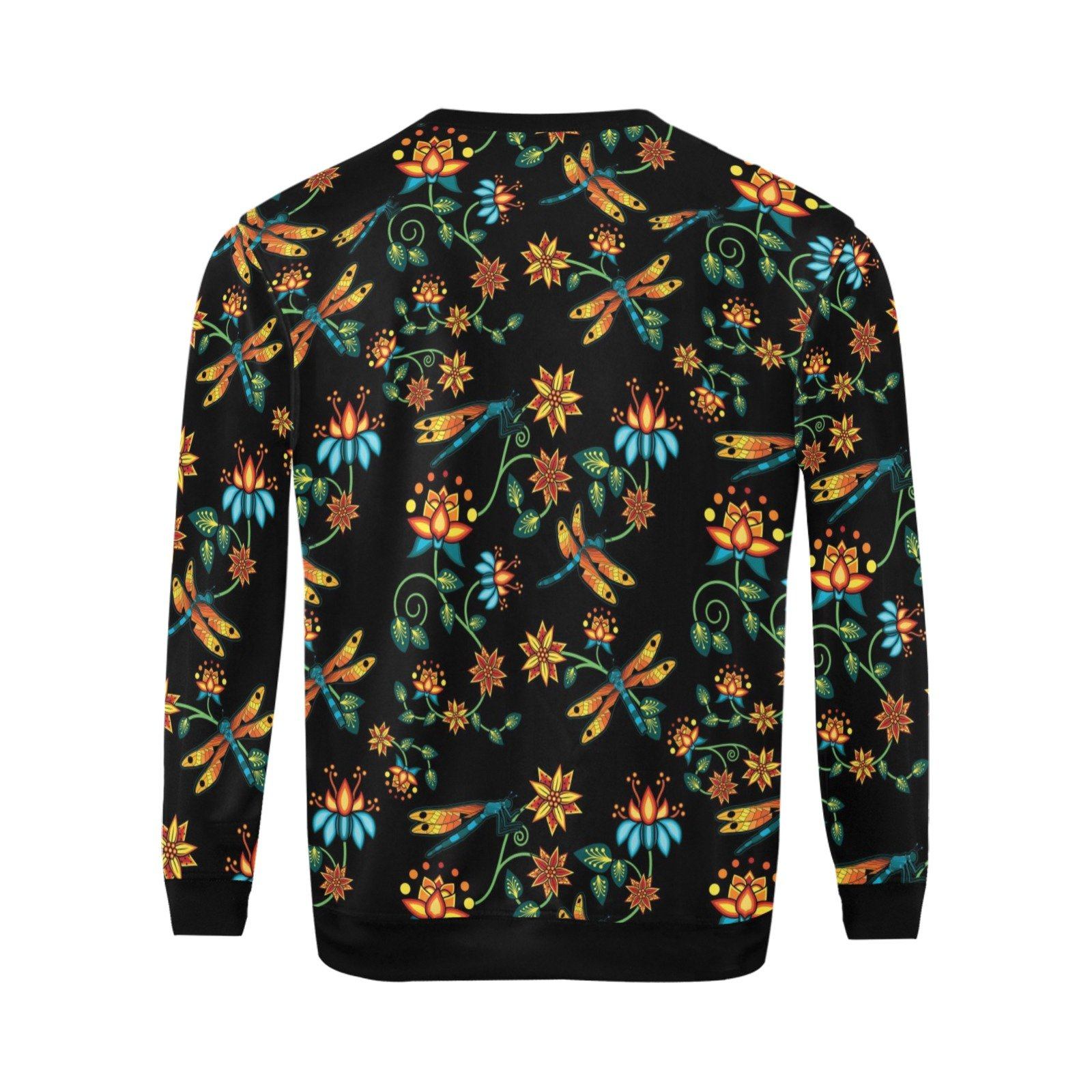 Dragon Lily Noir All Over Print Crewneck Sweatshirt for Men (Model H18) shirt e-joyer 
