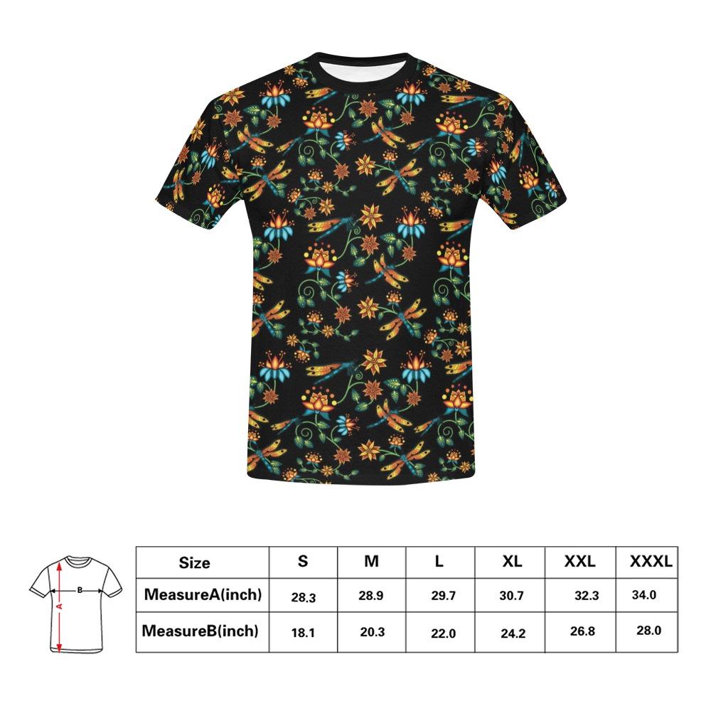Dragon Lily Noir All Over Print T-Shirt for Men (USA Size) (Model T40) All Over Print T-Shirt for Men (T40) e-joyer 