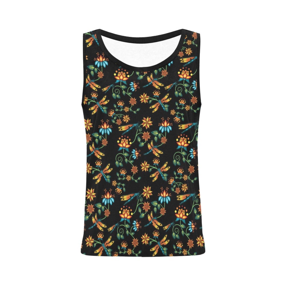 Dragon Lily Noir All Over Print Tank Top for Women (Model T43) All Over Print Tank Top for Women (T43) e-joyer 