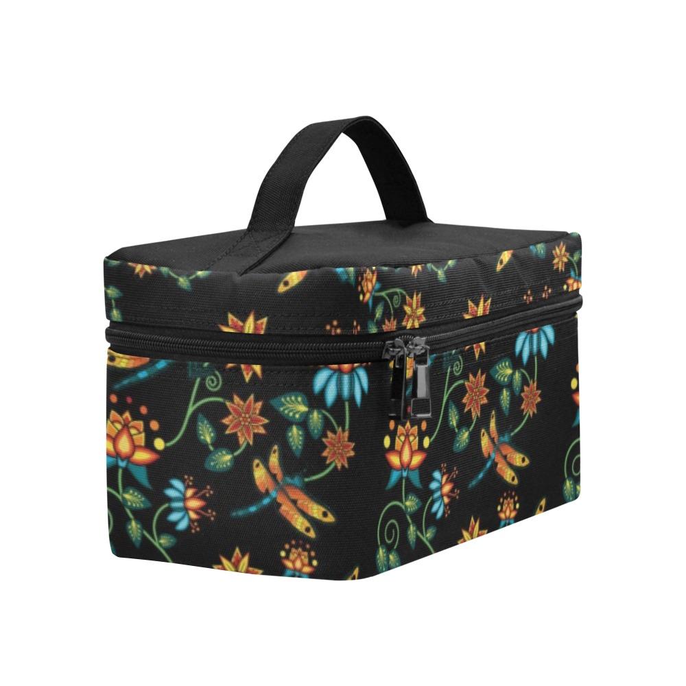 Dragon Lily Noir Cosmetic Bag/Large (Model 1658) bag e-joyer 