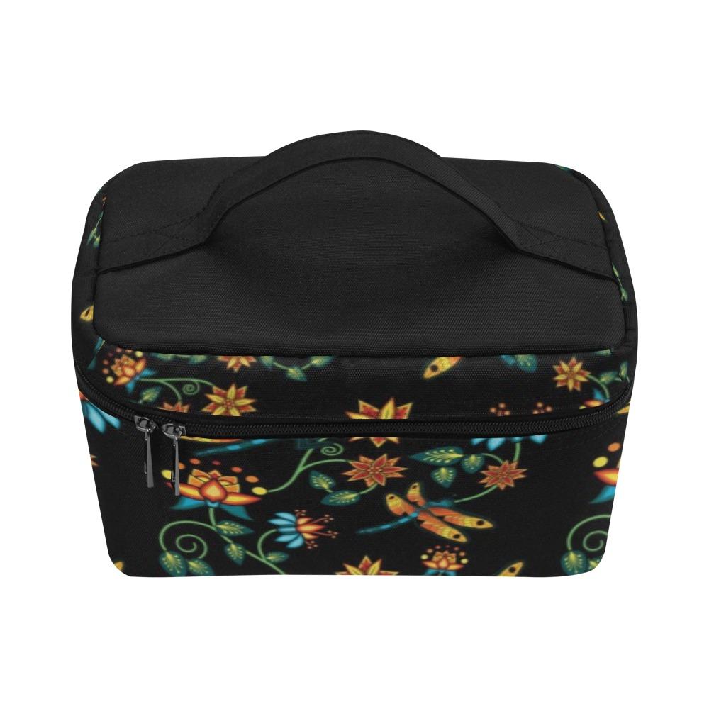 Dragon Lily Noir Cosmetic Bag/Large (Model 1658) bag e-joyer 