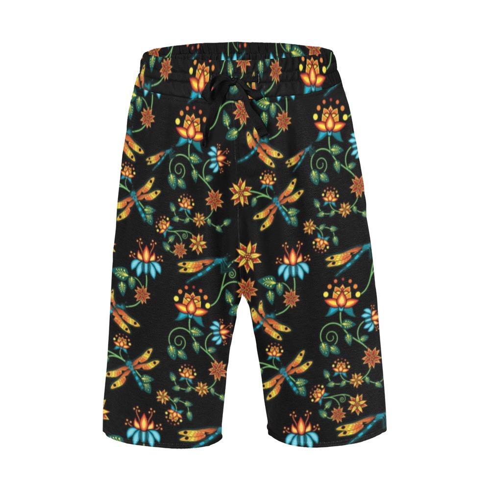 Dragon Lily Noir Men's All Over Print Casual Shorts (Model L23) Men's Casual Shorts (L23) e-joyer 