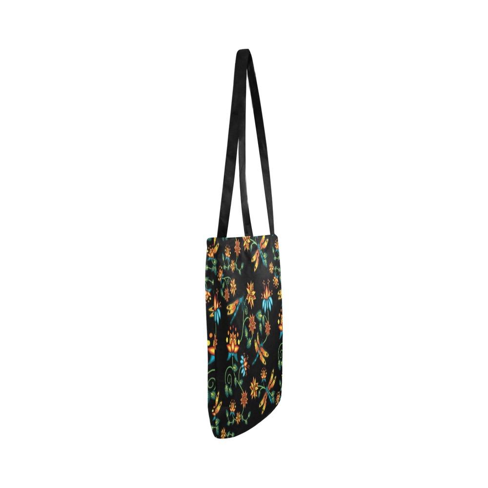 Dragon Lily Noir Reusable Shopping Bag Model 1660 (Two sides) Shopping Tote Bag (1660) e-joyer 