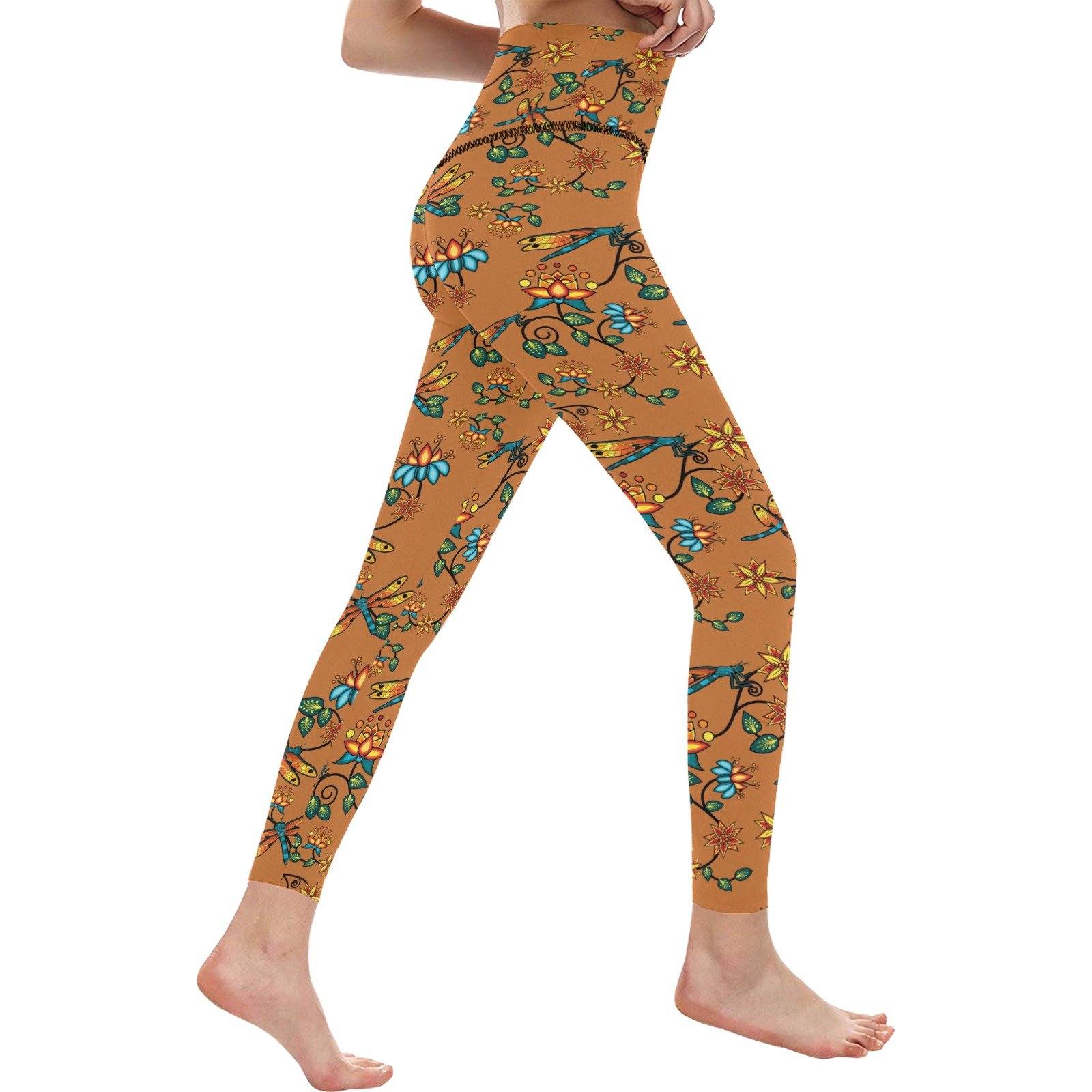 Dragon Lily Sierra All Over Print High-Waisted Leggings (Model L36) High-Waisted Leggings (L36) e-joyer 