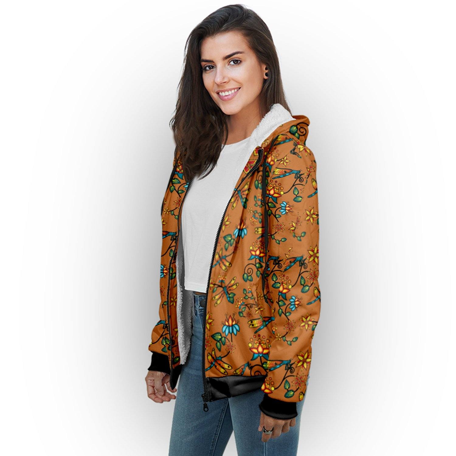 Dragon Lily Sierra Sherpa Hoodie hoodie Herman 