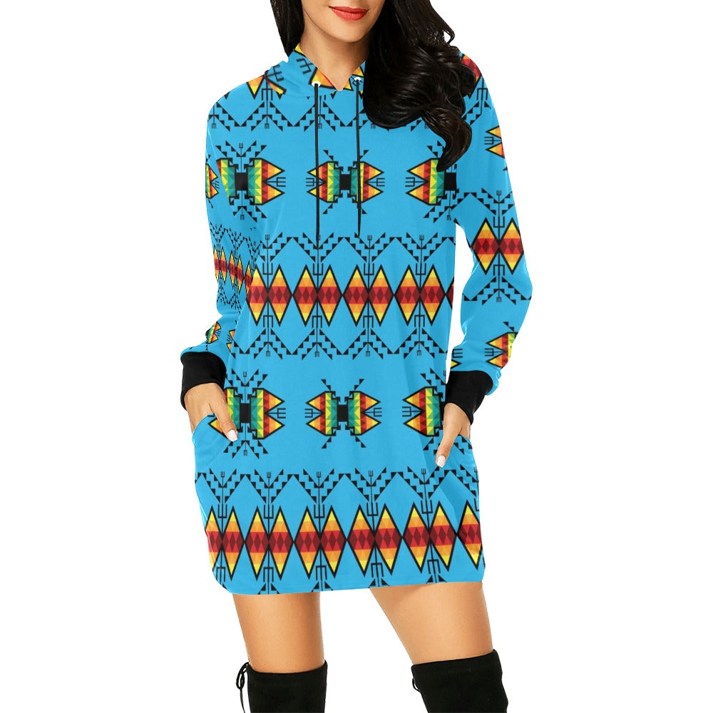 Sacred Trust Sky Hoodie Dress