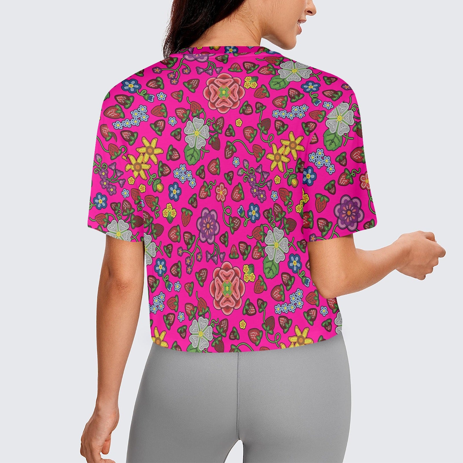 Berry Pop Blush Women's Cropped T-shirt