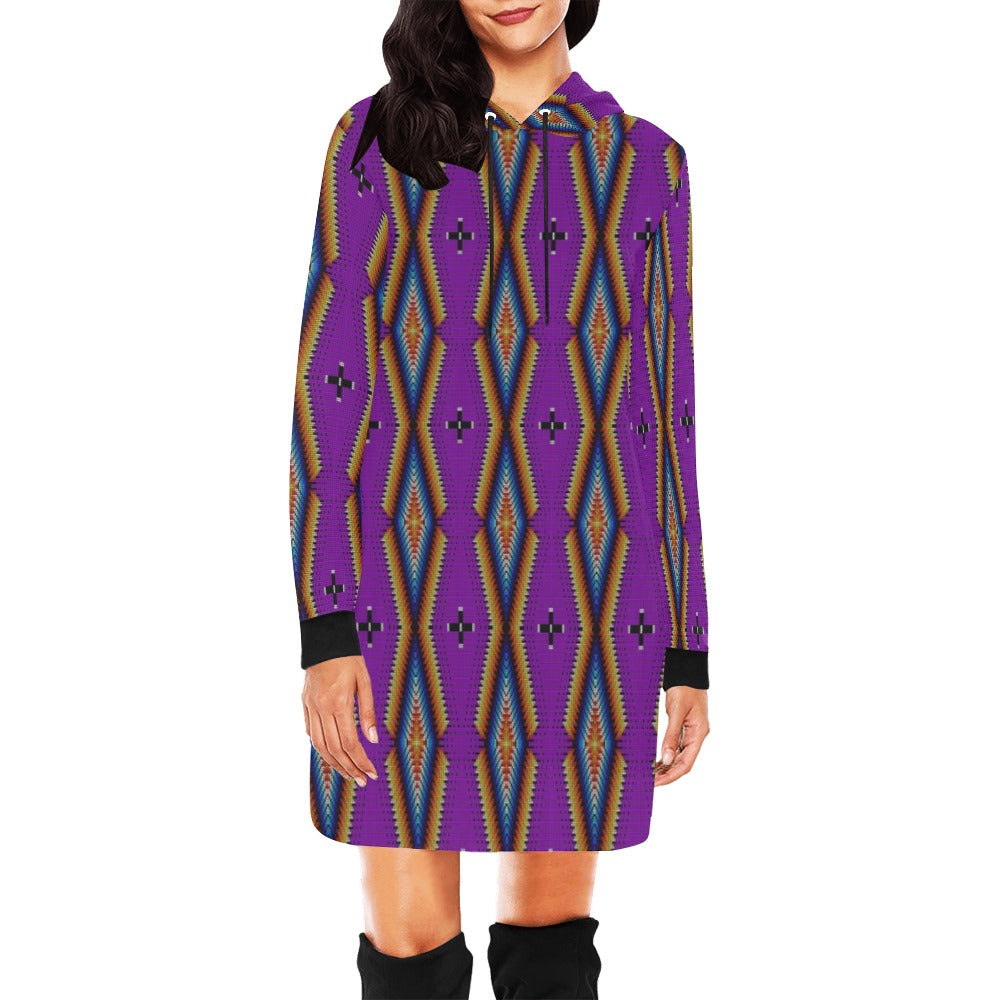 Diamond in the Bluff Purple Hoodie Dress