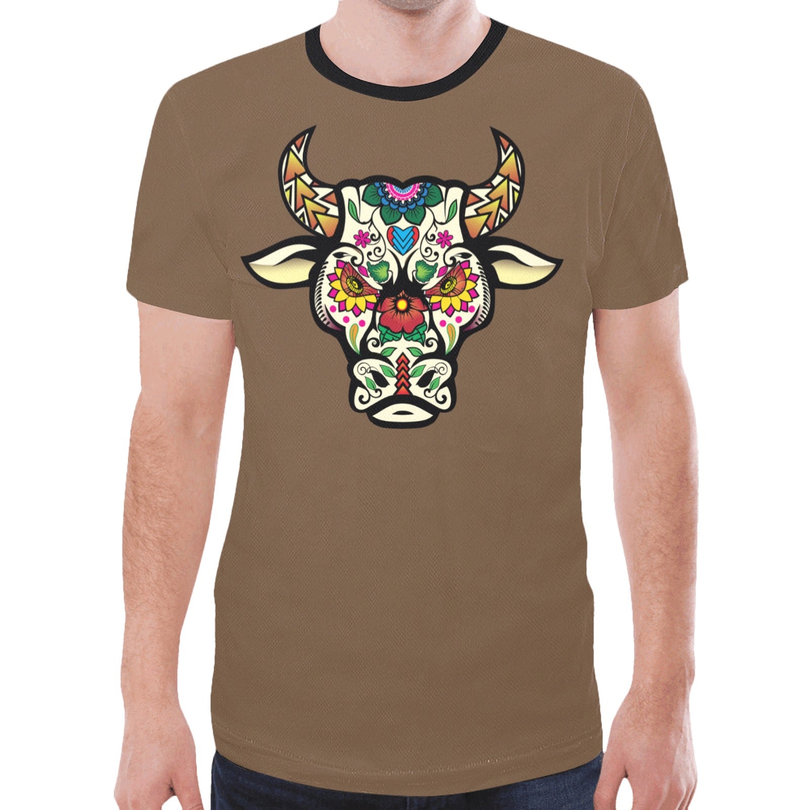 Bull Spirit Guide (Dark Brown) T-shirt for Men