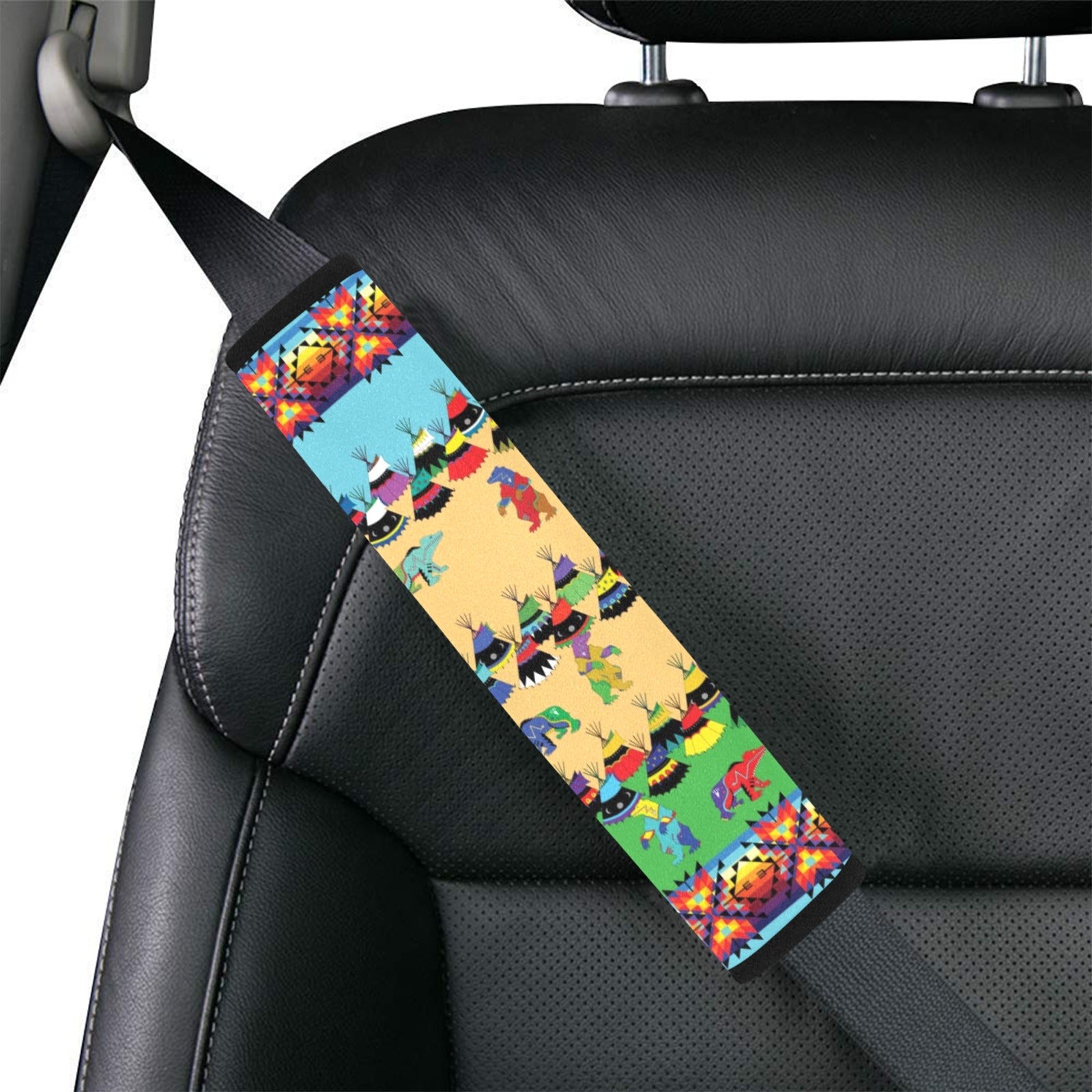 Bear Medicine Car Seat Belt Cover 7''x12.6'' (Pack of 2)