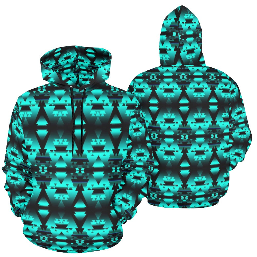 Dark Teal Winter Camp Hoodie for Men (USA Size)