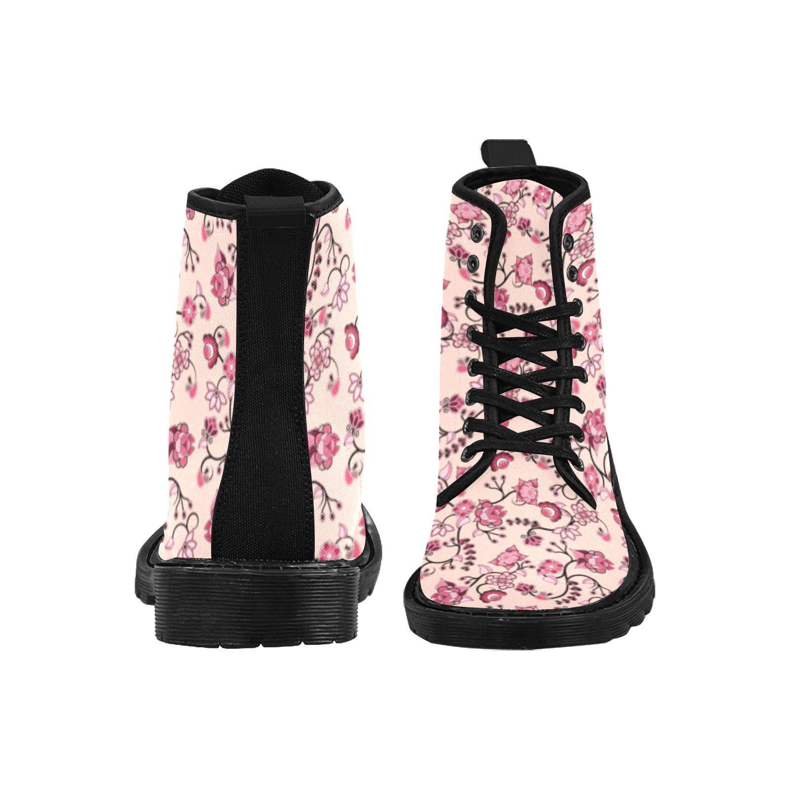 Floral Amour Boots for Men (Black)