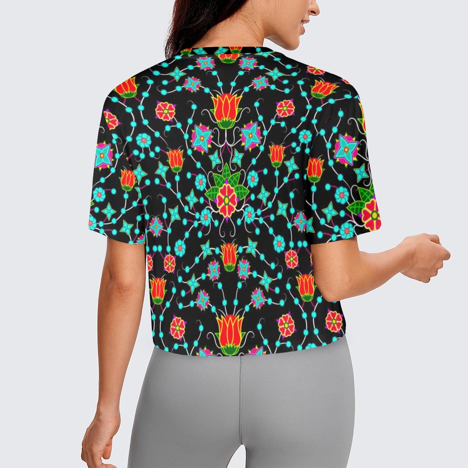 Floral Damask Upgrade Women's Cropped T-shirt