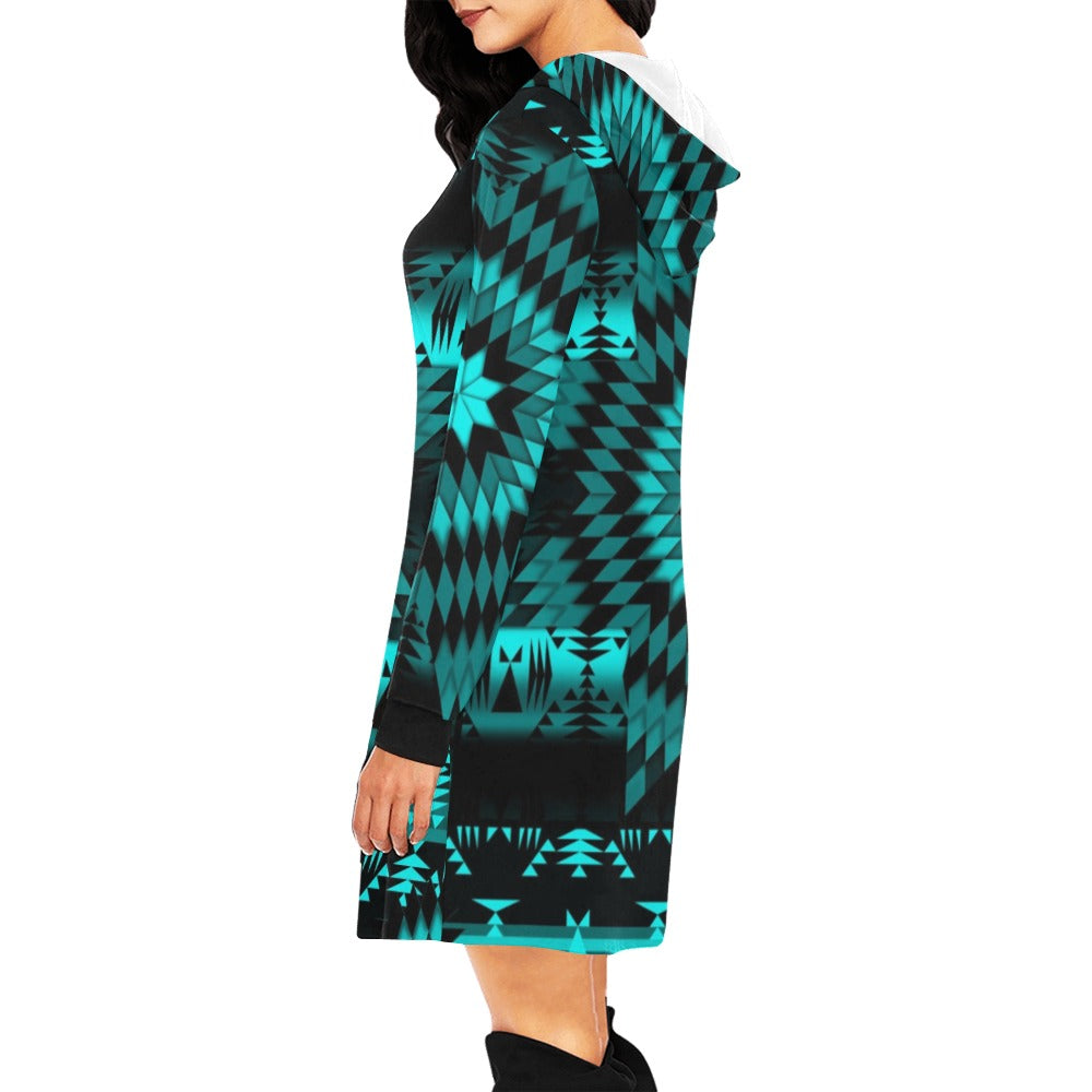 Black Sky Star Hoodie Dress