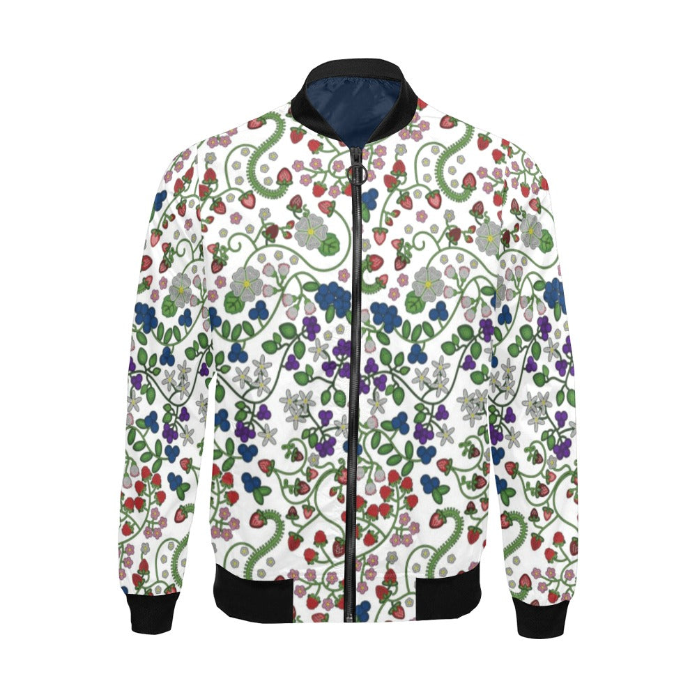 Grandmother Stories White All Over Print Bomber Jacket for Men