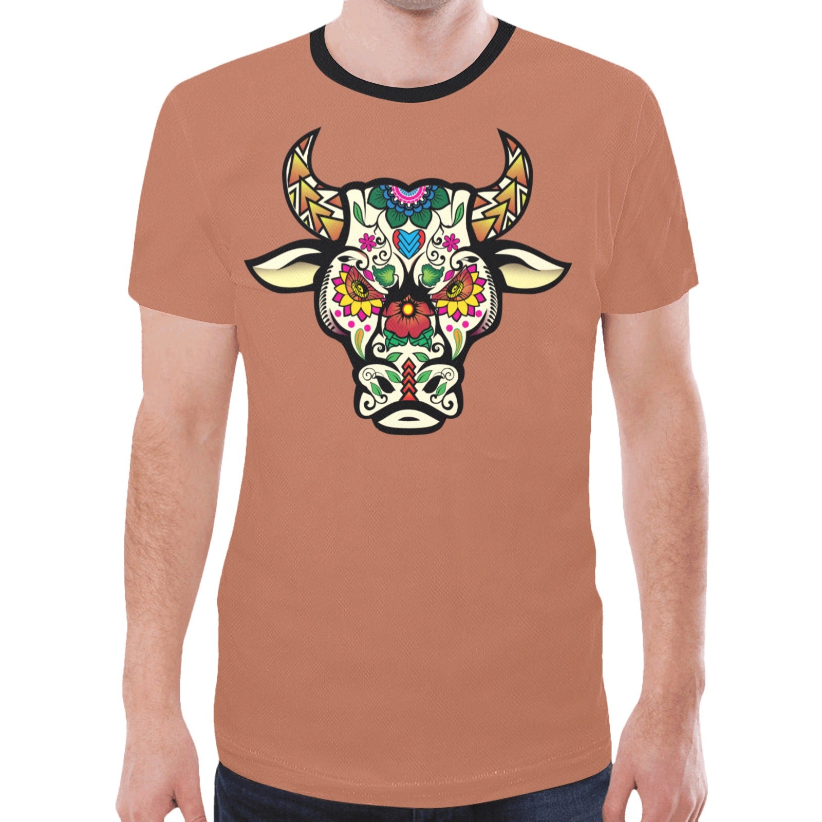 Bull Spirit Guide (Brown) T-shirt for Men