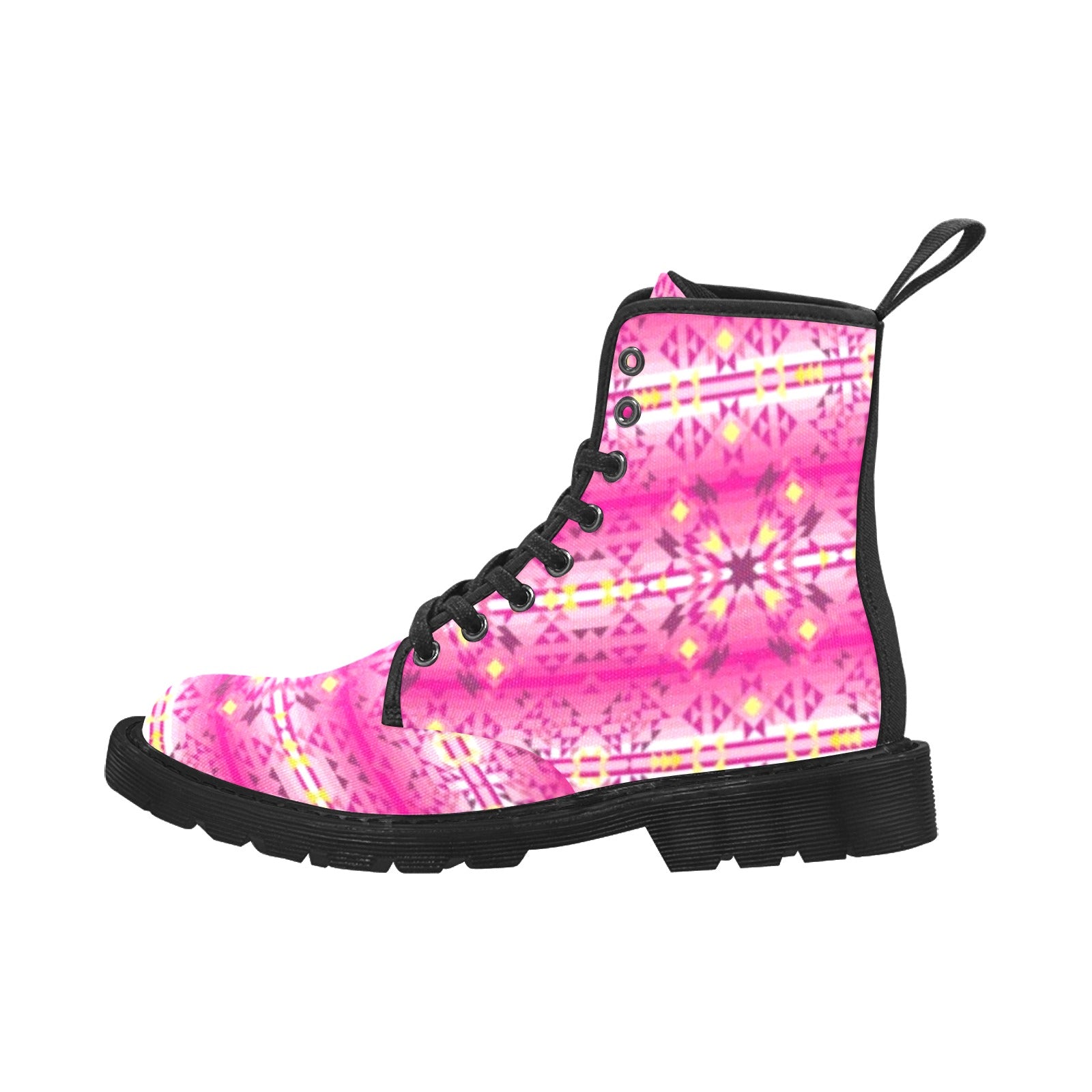 Pink Star Boots for Women (Black)