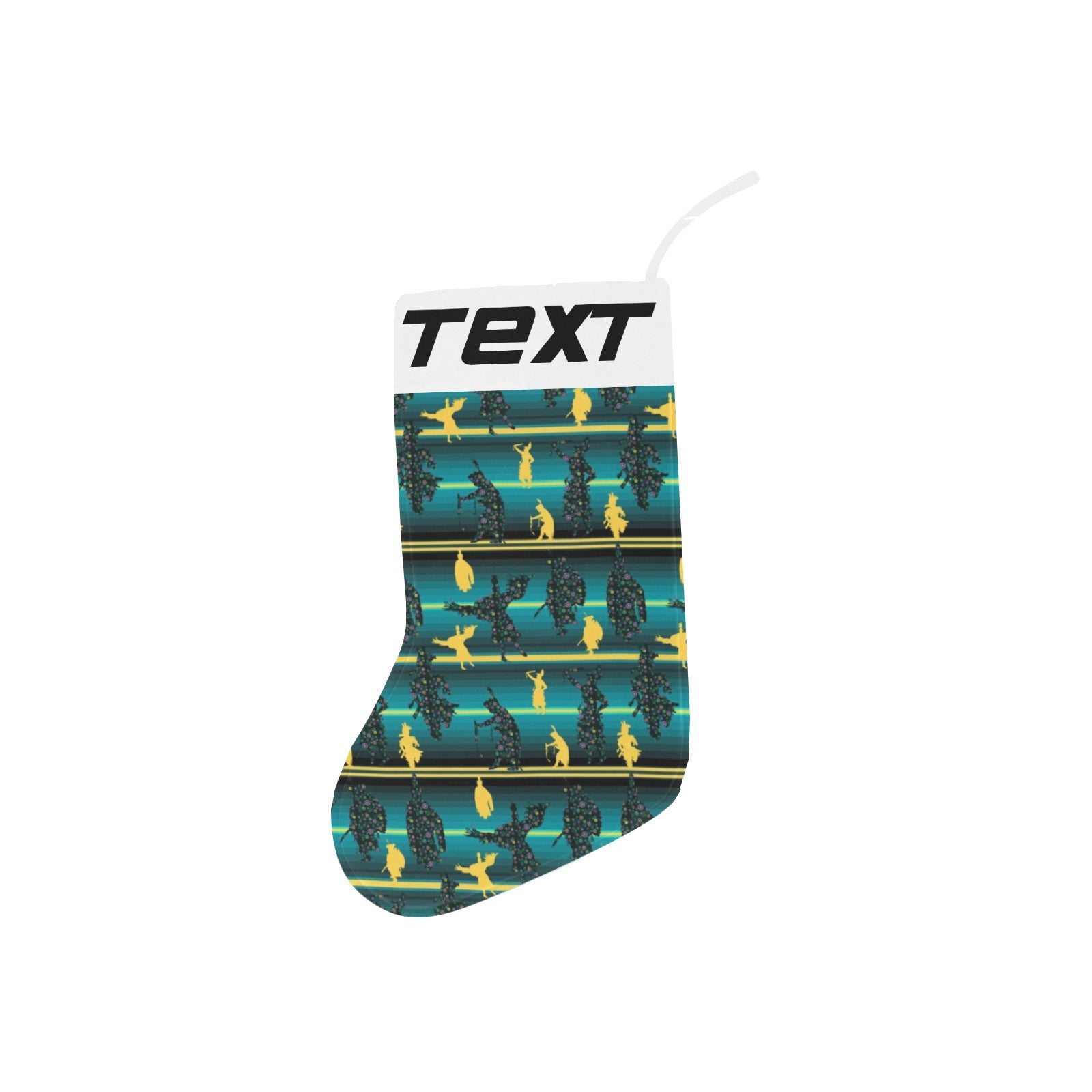 Dancers Inspire Green Christmas Stocking (Custom Text on The Top)