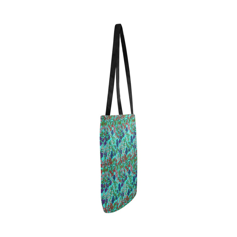 Takwakin Harvest Turquoise Reusable Shopping Bag (Two sides)