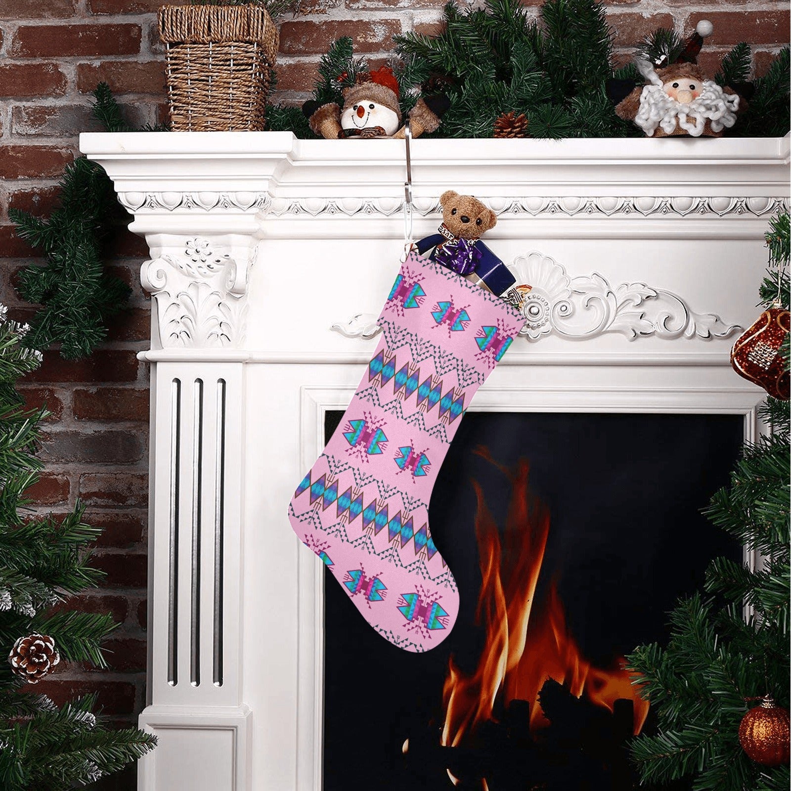 Sacred Trust Carnation Christmas Stocking