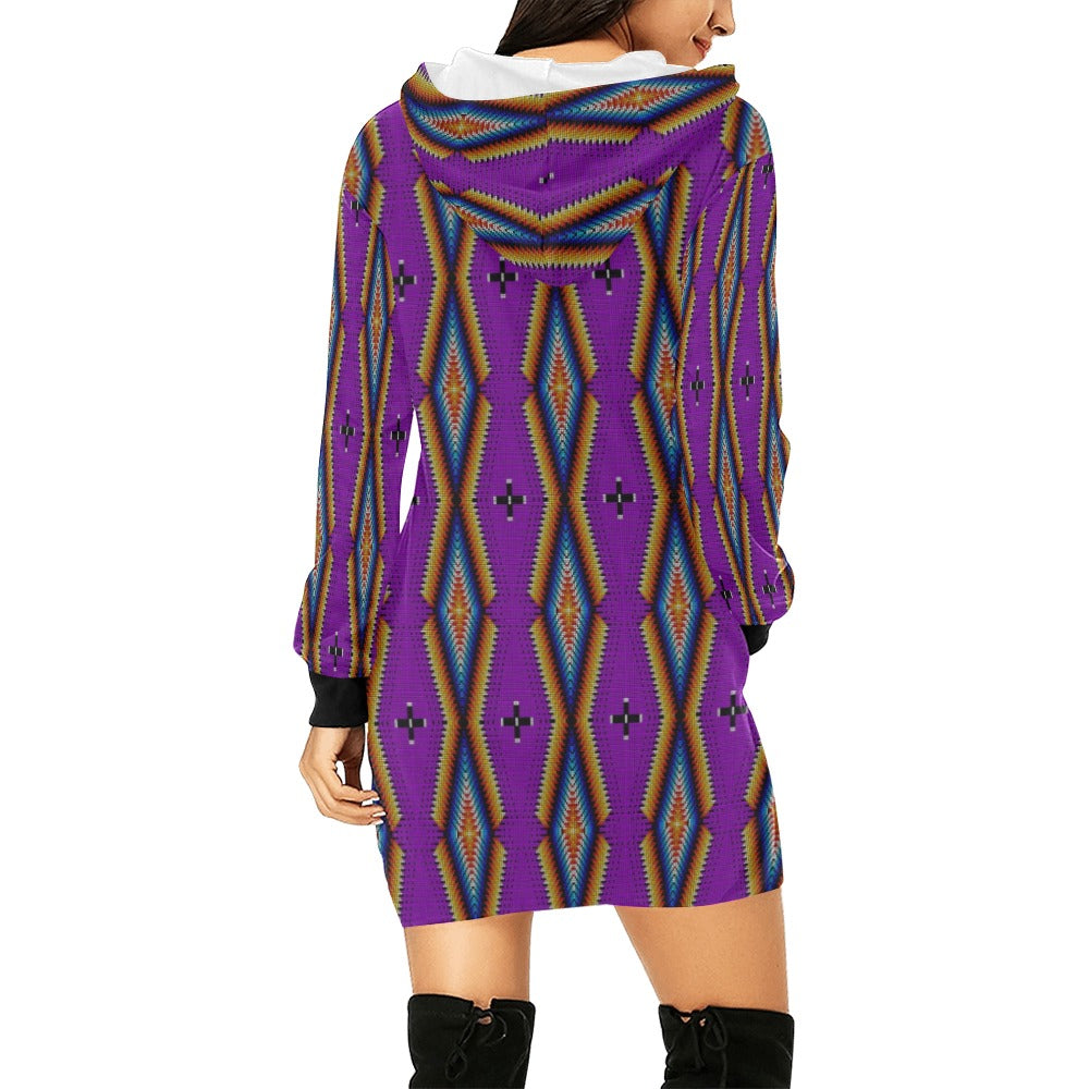 Diamond in the Bluff Purple Hoodie Dress