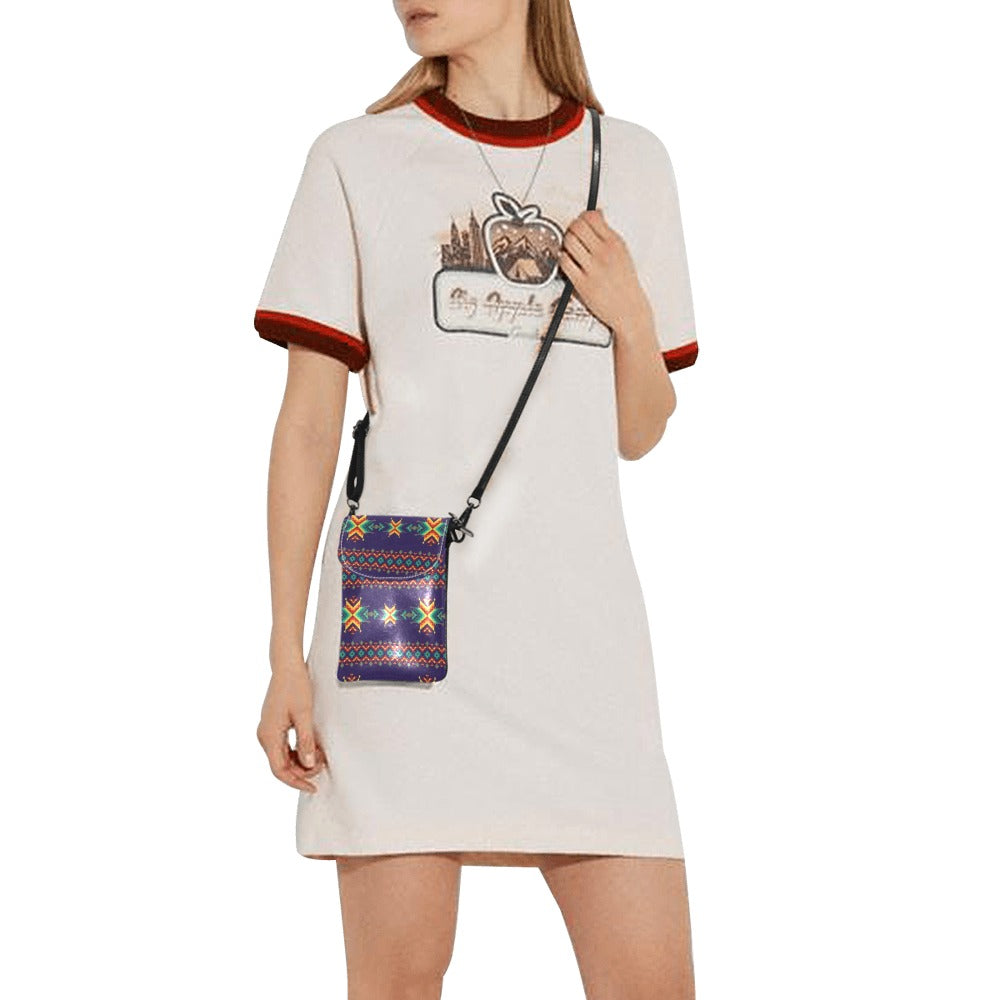 Dreams of Ancestors Indigo Small Cell Phone Purse